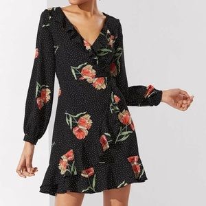 Black floral dress